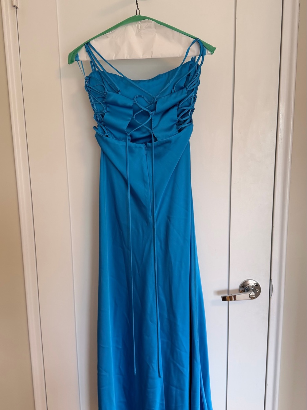 Astr Antlia Turquoise Blue Maxi Slip Dress - Picture 6 of 8
